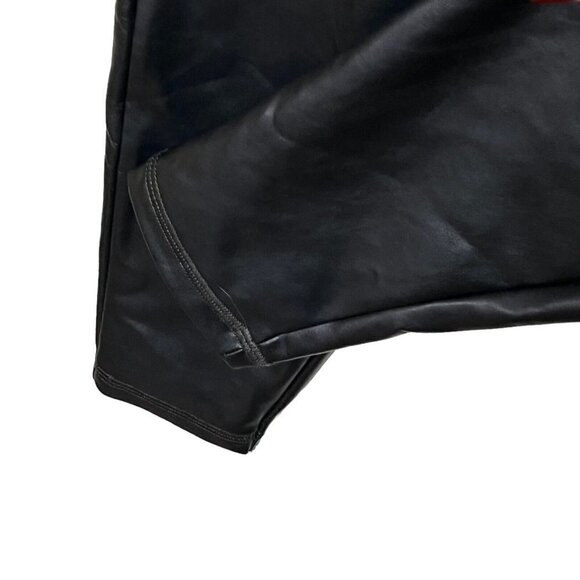 Athleta All Over Gleam Tight Vegan Leather Cropped Pants Black Women’s Size XS - Picture 10 of 14